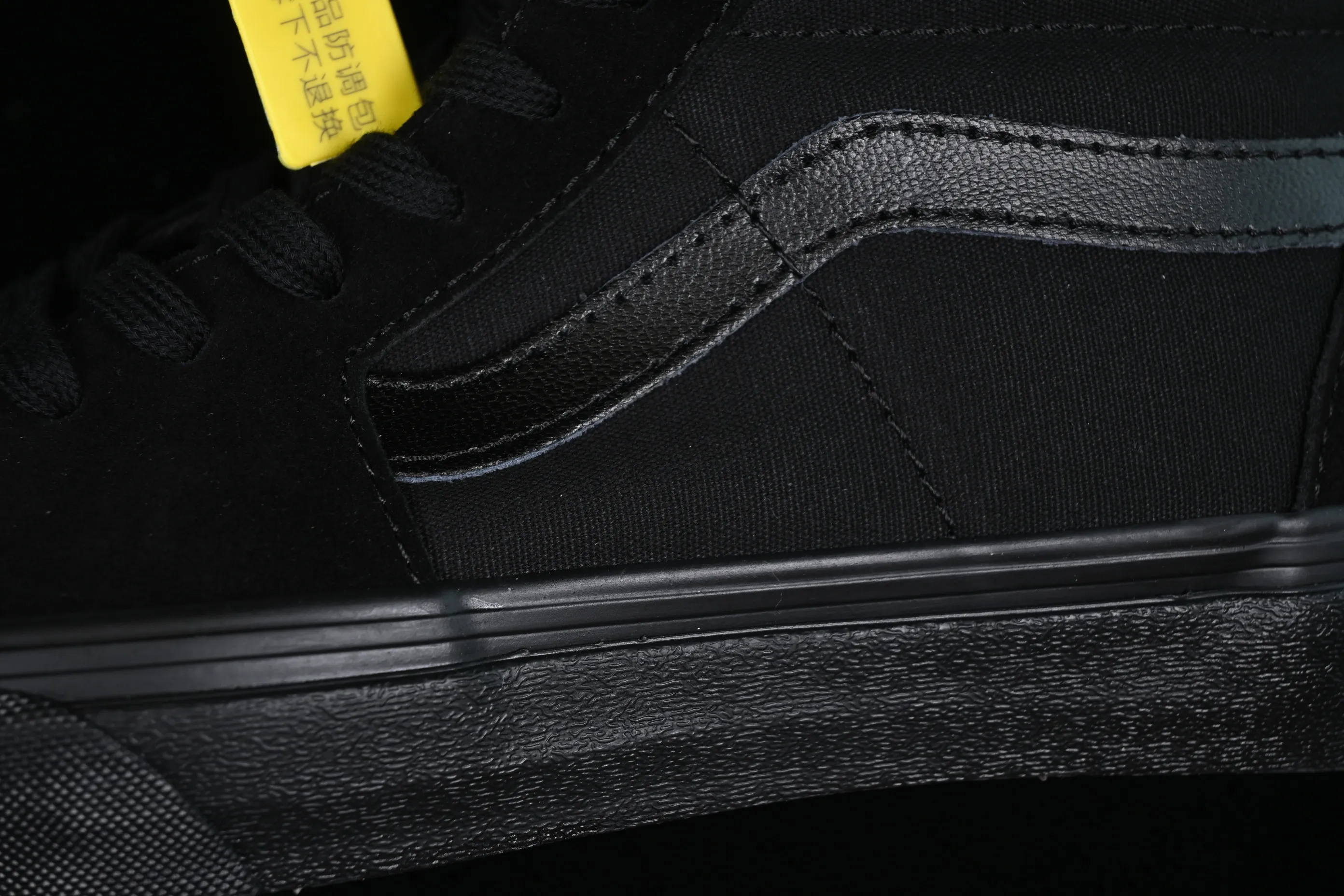 All categories Vans Vans series Vans Hi Vans high-top Vans Sk8-Hi Vans official Black Warrior high-top classic pure black casual canvas shoes VN000D5IBKA